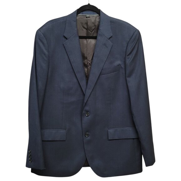 J Crew 44R Blue Ludlow Suit Jacket Italian Stretch Worsted Wool Blend J3272 $450 - Picture 1 of 16
